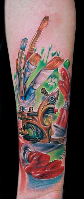 Tattoos - Tattoo machine and paint